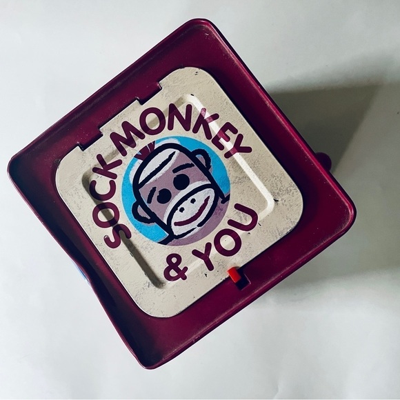 Sock Monkey Jack in the Box Toy - Picture 3 of 7